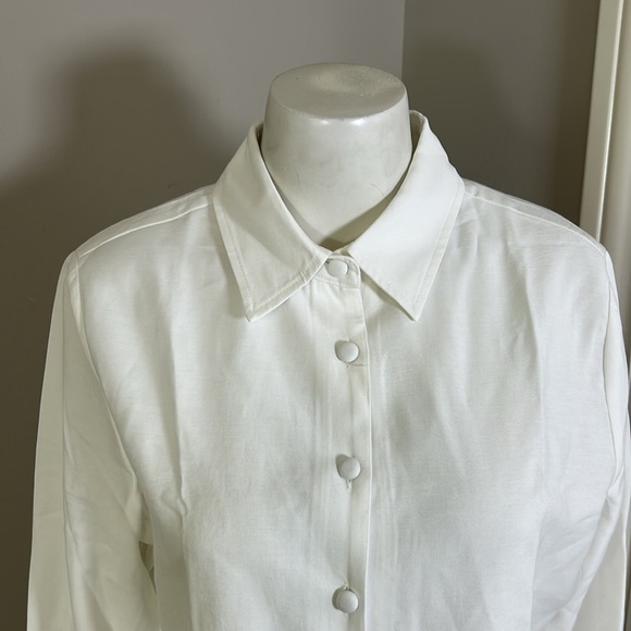 Tuckernuck POMANDER PLACE Ashlen Blouse White Long Sleeve Fit Flare Sz S NEW - Picture 5 of 15
